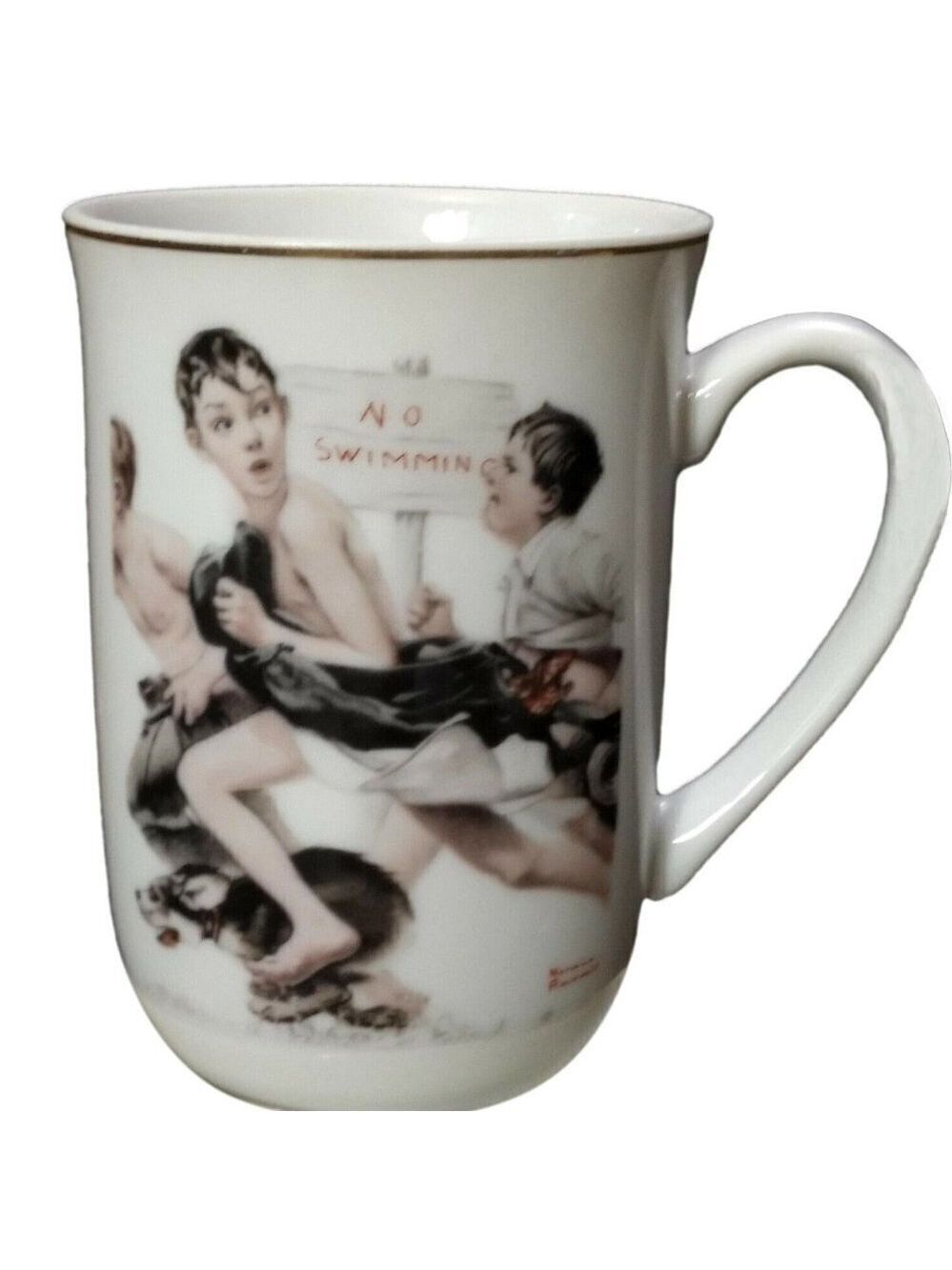 Vintage Norman Rockwell Saturday Evening Post Mug Cup Set - Picture 6 of 11